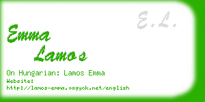 emma lamos business card